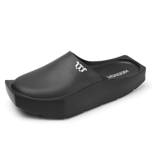 White EVA Mules Open Toe Cushioned <b>Slides</b> All Seasons Slip-On Footwear - Product Image 3