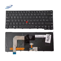 Clavier d'ordinateur portable de remplacement pour Lenovo ThinkPad T470s Clavier rétroéclairé UK 01EN670 01EN629 SN20L81994