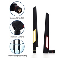 Antennes Wi-Fi personnalisées double bande externes 2.4G 5G 10dBi omnidirectionnelles en ABS, puissance maximale 50W pour routeur Wi-Fi sans fil et amplificateur de signal