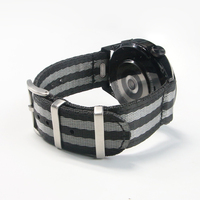 Bracelet de montre Lionorm personnalisé en nylon tressé lisse 20mm 22mm, à libération rapide en un clic, en tissu tressé rayé style ceinture de sécurité