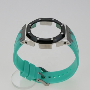 Mode luxe 316L acier remplacement Mods Kit bracelet en Silicone souple GA2100 Mod Kit boîtier de montre pour GA2100 <span class=keywords><strong>Gshock</strong></span> - Product Image 2