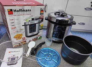 Cuisinière à pression électrique Hoffmans 6L 1000W 14-<span class=keywords><strong>en</strong></span>-1 multifonction avec friteuse et panier, pot <span class=keywords><strong>en</strong></span> acier inoxydable pour cuisine africaine - Product Image 3