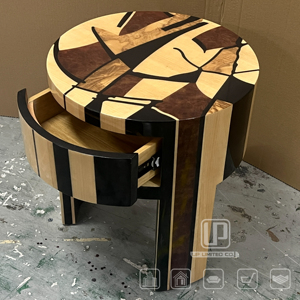 Nouvelle Arrivée Table de Chevet Simple en Bois Massif avec Commode Meuble de Chevet Luxe Rétro Grainé - Product Image 2