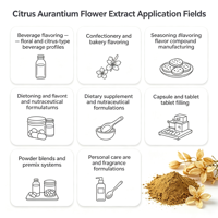 Ekstrak Bunga Jeruk Pahit Bubuk Ekstrak Bunga Citrus Aurantium 4:1-100:1 Bahan Baku Ekstrak Tanaman Alami Grosir OEM