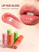 Huile à lèvres 8 couleurs personnalisable avec logo, gloss teinté dégradé, tube mignon, gloss coloré, maquillage hydratant, vente en gros, végétalien