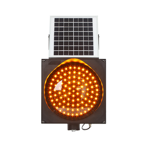 Luz de tráfico <span class=keywords><strong>solar</strong></span> inteligente, modelo de carretera de 300mm, amarilla, advertencia y reducción lenta - Product Image 1