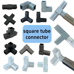 Connecteur de tube carré personnalisé en usine de haute qualité, 2, 3, 4, 5 voies, surface plaquée, 20 mm, 25 mm, 30 mm, connecteur de tube carré en plastique - Product Image 2