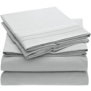 Set di Biancheria da Letto a Righe 1cm in Cotone 100% per Hotel, Set Copripiumino con Lenzuolo Piatto e Lenzuolo con Angoli - Product Image 4