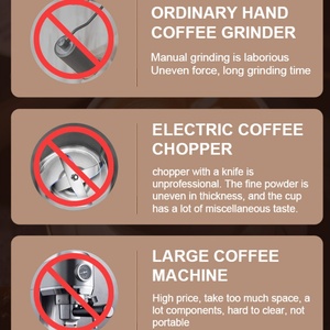 เครื่องบดกาแฟไฟฟ้าขนาดเล็ก เครื่องบดกาแฟแบบ Burr เครื่องบดกาแฟขนาดเล็ก - Product Image 5