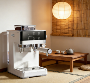 Machine à expresso professionnelle 20 bars avec moulin à café et mousseur à lait, idéale pour la maison, le bureau, les cappuccinos - Product Image 1