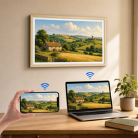 Bingkai Video Digital desain seni Android 10, WiFi 24/32/49 inci dengan pemutaran Video 2K/4K FHD pasang dinding rumah