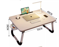 Bureau d'étude pour étudiant, écologique, en kit, avec tiroir, plateau en PVC et MDF, pieds en acier, pour chambre à coucher