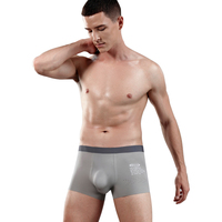 Boxers pour hommes en nylon effet frais au toucher, sans couture, avec poche 3D, extensibles dans 4 directions, en soie glacée, sous-vêtements masculins, usine