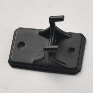 Black Wall Mounted <b>Single</b> <b>Hook</b> Plastic <b>Coat</b> <b>Hook</b> For Living Room Clothing Storage - Product Image 3