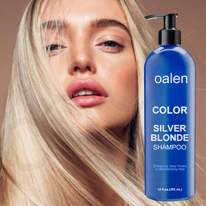 Champú Oalen de Marca Privada <span class=keywords><strong>para</strong></span> <span class=keywords><strong>Cabello</strong></span> <span class=keywords><strong>Rubio</strong></span> Plateado y Azul, Mantiene el Tono <span class=keywords><strong>Cenizo</strong></span> Frío, Ilumina el <span class=keywords><strong>Cabello</strong></span> <span class=keywords><strong>Rubio</strong></span>, Decolorado y con Mechas - Product Image 6