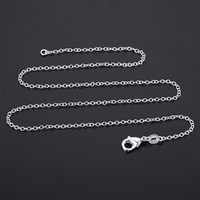 Collier chaîne à maillons de 1 mm, 16/18/20/22/24 pouces, plaqué argent sterling, bijoux tendance pour femmes/hommes, matériau principal en acier inoxydable