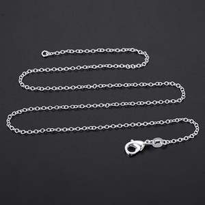 1MM Link Chain Necklace 16/18/20/22/24 Inch Sterling Silver Plating Fashion Jewelry <strong>for</strong> Women/Men Stainless Steel Main Material - Product Image 3