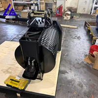Godet tamiseur hydraulique rotatif pour mini-excavatrices, conçu pour tamiser et séparer les matériaux de traitement sur site