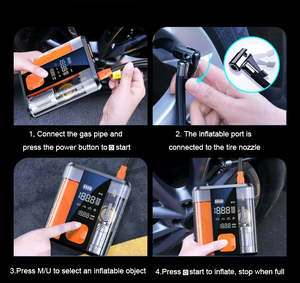 автомобиль может надуть автомобиль перезаряжаемый автомобиль прыжок стартер цифровой Воздушный Компресс 12V стартер - Product Image 4