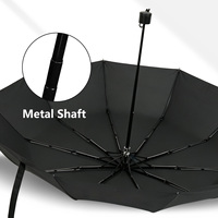 Parapluie pliant compact de 21 pouces à ouverture manuelle, renforcé, à 10 baleines, avec armature en métal et fibre de verre, imprimé sur mesure, vente en gros