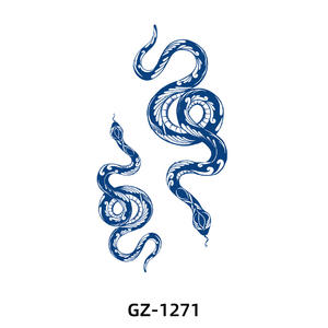 Tatuajes semipermanentes de 2 semanas de duración, tatuajes de <span class=keywords><strong>serpiente</strong></span> impermeables, tatuajes de jugo, pegatina para adultos, hombres, niños, dragón Kirin - Product Image 5