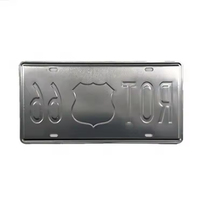 Plaque d'immatriculation de voiture étanche nouveauté avant décorative en métal vintage souvenir d'aluminium gaufré de couleur personnalisée