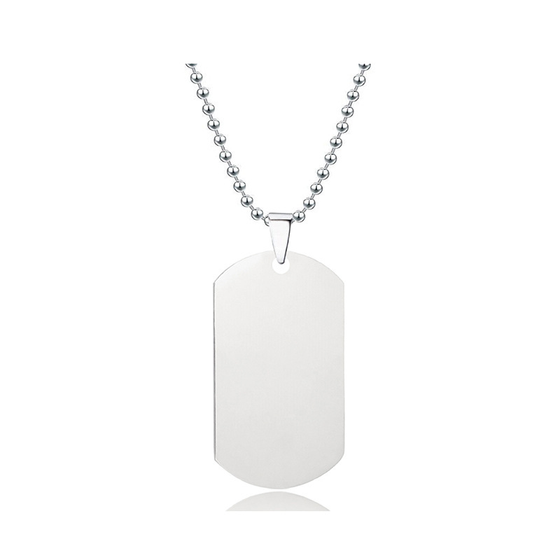 Silver 36 * 22mm+Silver round bead chain