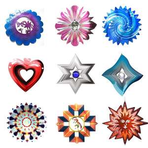 <span class=keywords><strong>Spinner</strong></span> a vento appeso 3D decorativo per esterni in metallo di forma unica personalizzato con gancio girevole a 360 gradi per giardino personale - Product Image 1