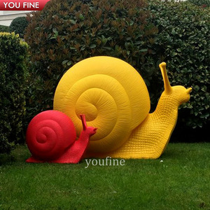 Statua di Lumaca Grande in Fibra di Vetro YOUFINE per Decorazione <span class=keywords><strong>Giardino</strong></span> Esterno Ornamento Animale in <span class=keywords><strong>Resina</strong></span> - Product Image 2