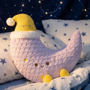 Ensemble de jouets en peluche assortis de la série Ciel, poupées en peluche nuage arc-en-ciel, lune, étoile, soleil avec chapeau de nuit, cadeau en gros - Product Image 5