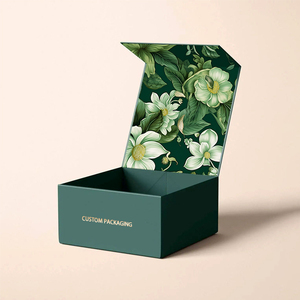 Hộp quà tặng cao cấp bằng bìa cứng gấp, in logo tùy chỉnh, màu đen, dành cho doanh nghiệp nhỏ, có nắp đóng từ tính. - Product Image 3