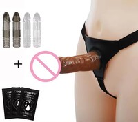 Dildo realista hueco con correa, juguete sexual para hombres y mujeres, dildo flexible
