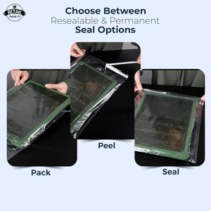 Poly <b>Bags</b> 11x14 Inches Three Side Seal Heavy Duty Plastic With Suffocation Warning 200 <b>Pack</b> - Product Image 4