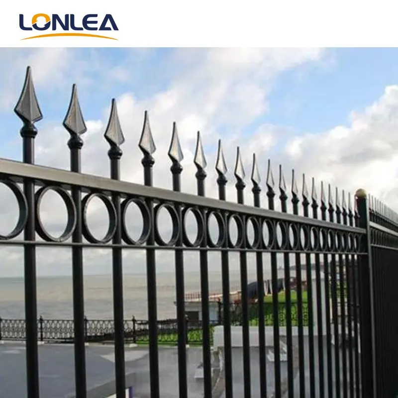 Clôture en métal en acier ornemental, clôture en fer forgé, vente en gros directe d'usine, clôture résidentielle