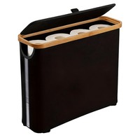 Panier à linge pliable en Oxford avec couvercle, panier de rangement pour vêtements portable et anti-poussière pour chambre à coucher et salle de bain