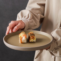 Assiette en Porcelaine Fine Style Américain Haut de Gamme pour Usage Domestique – Plat Plat pour Steak, Pâtes, Salade – Idéal pour Événements
