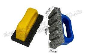 حصى مخصصة مقبض بلاستيكي شحذ حجر OEM دعم كتلة طحن الطوب فرك - Product Image 2