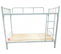 Mobilier pour dortoir Lit double superposé à cadre métallique très résistant Lit siège pour 4 personnes Chambre à coucher avec échelle et garde-corps à vendre