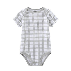 Baju Monyet Bayi Laki-laki Bodysuit Lengan Pendek Rajutan Katun Tubuh Baju Monyet Bayi Bebe Barboteuse - Product Image 5