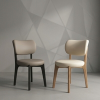 Chaises de salle à manger économiques pour hôtels, cafés, restaurants, avec structure en bois massif, revêtement en cuir synthétique doux, design moderne, pieds en métal, durables