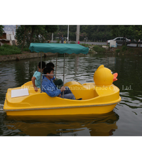 Bateau de plaisance aquatique en fibre de verre Kaip pour 2 personnes, canard jaune, vitesse de 6 à 8 km/h, pour enfants, lacs et rivières