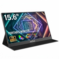 Monitor Portátil de 15.6 Pulgadas 2K QHD 2560X1440 60Hz HDR 100 SRGB Pantalla Mate con Funda Protectora Inteligente