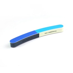 Marque privée logo personnalisé <span class=keywords><strong>utilisation</strong></span> de salon coloré <span class=keywords><strong>4</strong></span> côtés ponçage éponge tampon à ongles - Product Image 1