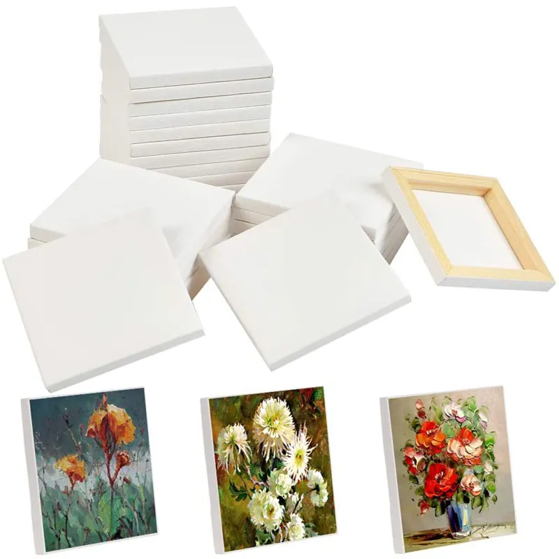 Mini Canvas Schilderij Set Bevat 4X4 Inch Primed Canvas Voor Kinderen Kunstenaars Kunstfeest