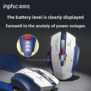 <span class=keywords><strong>Ratón</strong></span> Inalámbrico Mecánico INPHIC F9 con Interfaz <span class=keywords><strong>USB</strong></span>, Diseño Ergonómico para Diestros, Carga Silenciosa para Oficina, Juegos y Portátiles - Product Image 2