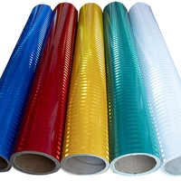 Lámina de Vinilo Reflectante Prismática de Alta Intensidad (HIP) Marca 3HAO, Imprimible, Grado Señalización Vial Azul