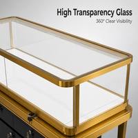 Table de présentation de bijoux haut de gamme en verre trempé avec tiroirs et armoire pour boutique de bijoux