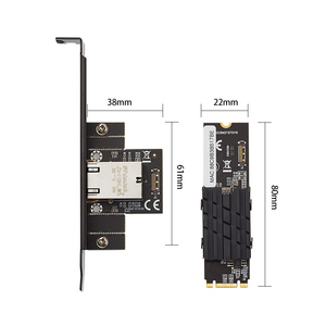Adaptador de Red de Puerto Único NIC, 2280mm, Clave B+M, Ngff M.2, 10G, 10000mbps, Negro, Alta Velocidad, Interno, Con Cable, Stock Infiniband N - Product Image 6