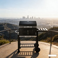 Barbecue au charbon de bois d'extérieur, couverture de table pour barbecue, ensemble de barbecue Santa Maria, barbecue en acier inoxydable, chauffe rapidement, fumeur