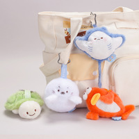 Jouets Songshan : Peluches animaux marins très populaires – Pendentifs tortue, requin, phoque – Porte-clés en peluche, breloques de sac, cadeaux sur le thème de l'océan